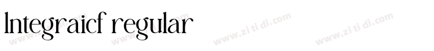 lntegraicf regular字体转换